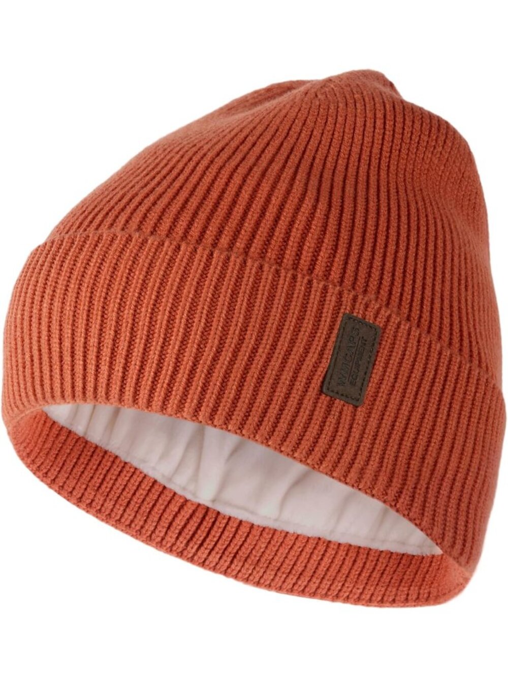 Unisex Orange Winter Beanie For Soft Fleece Lined Knit Ski Hat Warm Cap